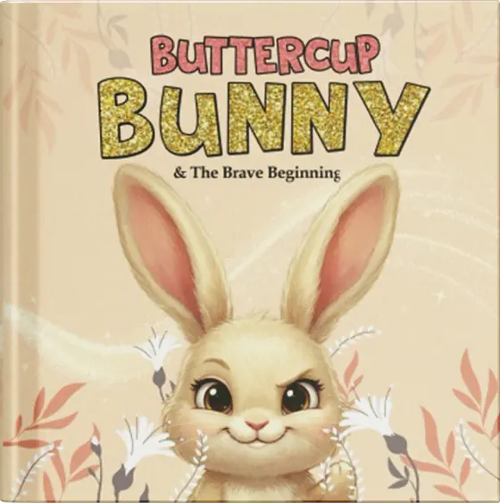 Illustrated picture book cover with a bunny